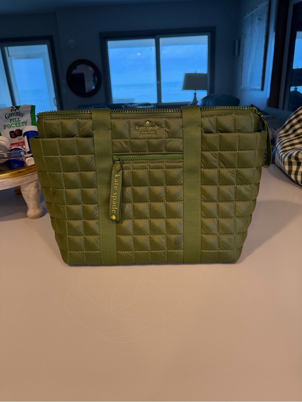 Kate spade large quilted tote
